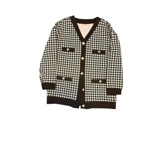 Elegant Houndstooth Women's Blazer